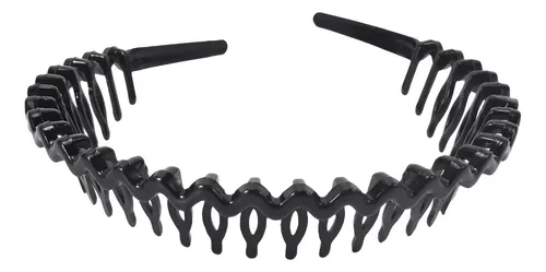 4x Cintas Negras De Plástico Con Peines Para El Cabello