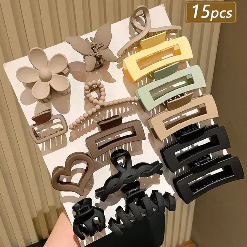 Juego De 15 Horquillas En Colores Neutros, Accesorios Para E Multi-color-15pcs