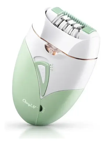 Depiladora Eléctrica Portátil Ckeyin Con Color Verde Claro Y