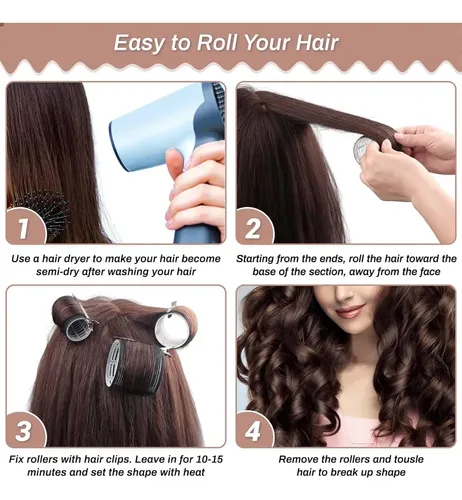 Set Rulos Auto-adherentes Para Cabello Shynek Jumbo Y