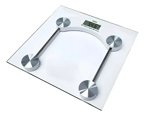 Balanza Digital Vidrio Transparente 180kg para Baño con Pantalla