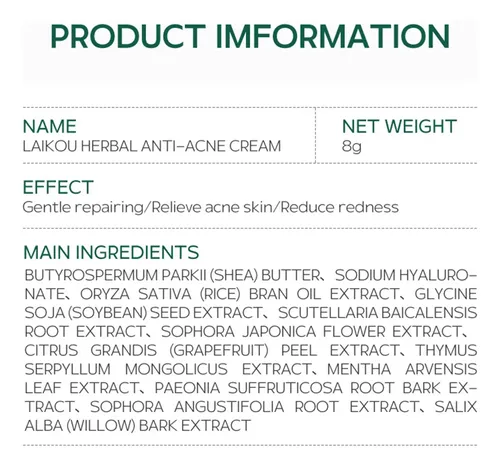 Crema Hidratante Facial M Lycome Tea Leaf, 8 G, Hy 7006
