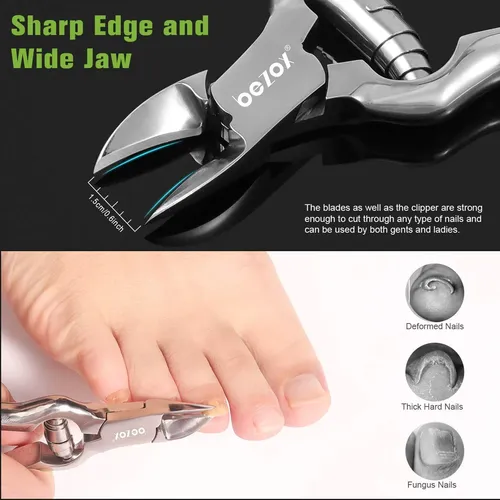 Corta-unhas Para Unhas Dos Pés Bezox, Aço Inoxidável