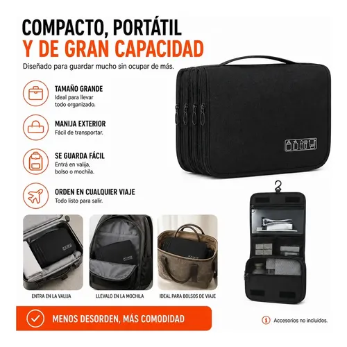 Bolso Organizador Necessaire Colgar Viaje Portacosmeticos