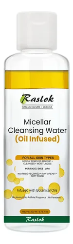 Agua Micelar Raslok, 200 Ml, Con Infusión De Aceite, Sin Alc