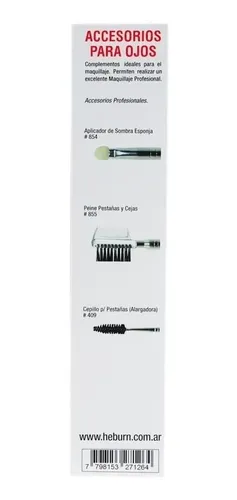 Heburn Cepillo Alargador Pestañas Maquillaje Ojos 409