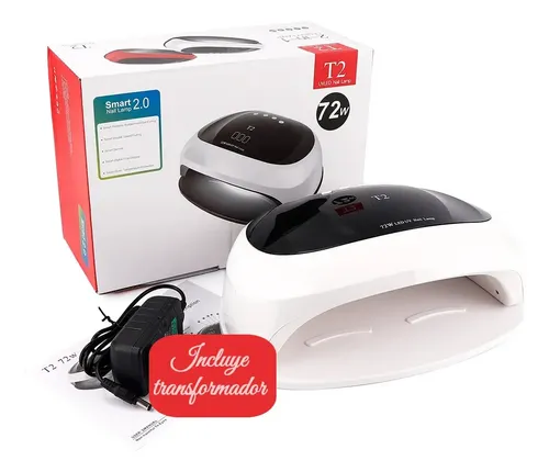 Cabina Lampara Uv Led Potencia 72 Doble Dos Manos Uñas Nails