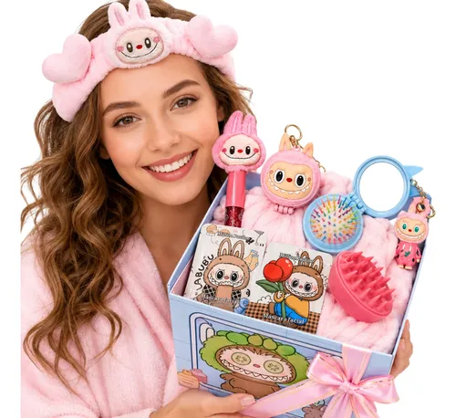 Set Regalo Kawaii Skincare Spa Facial Mascarillas Cute