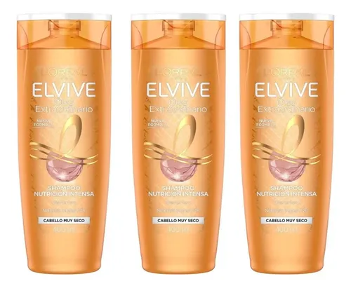 Pack Shampoo Elvive Óleo Extraordinario Coco 400 Ml