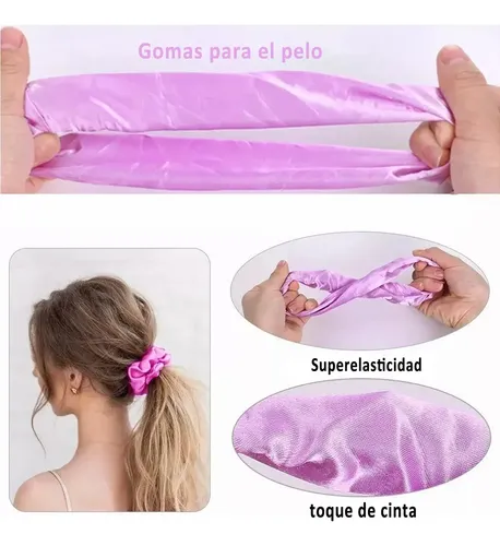 Cinta Elástica For El Pelo De Satén, 30 Colores ##