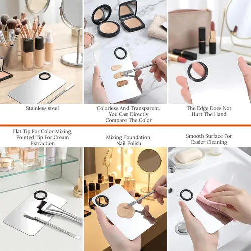 Juego De Espátulas Y Paleta De Maquillaje Nogeqi