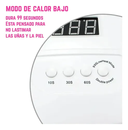 Cabina De Uñas Led Uv Con Base Desmontable 80w