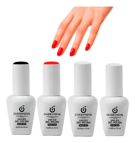 Kit Esmaltes Negro Rojo Blanco Via Lactea Cherimoya Uñas