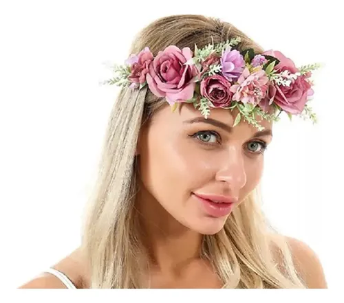 Diademas Flores Nupciales For El Pelo Florales Con Corona