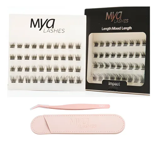 Combo Pestañas Postizas + Pinza Ergonómica Mya Lashes Impact