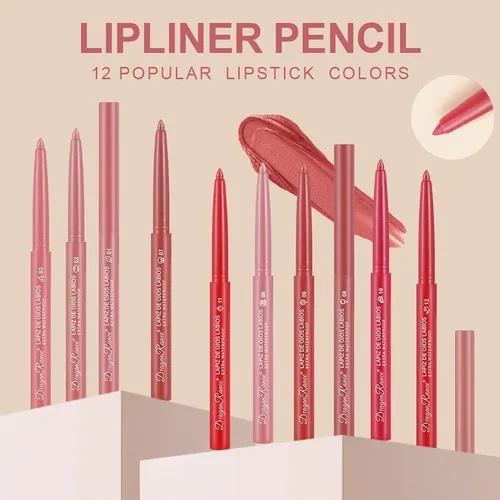 Combo Delineadores Labios 12 Colores Denestup