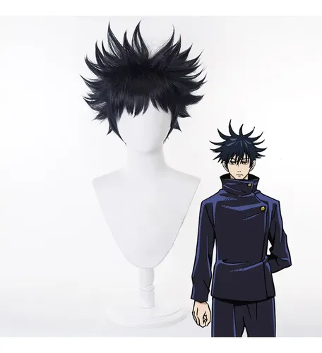 Peluca Y Redecillas Fushiguro Megumi Jujutsu Kaisen Cosplay