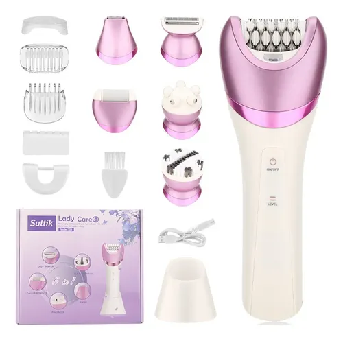 Depiladora Eléctrica 6 En 1 Rostro, Pies Y Cuerpo For Mujer