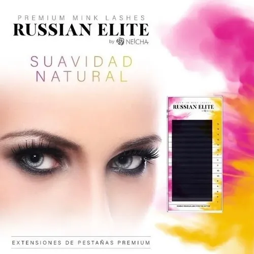 Kit Extensiones D Pestañas Neicha Rusian Mix Pegamento Botox