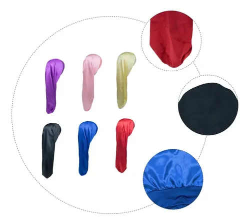 6 Piezas Gorro Dormir Satén Gorro Baño Secado Rápido Cabell
