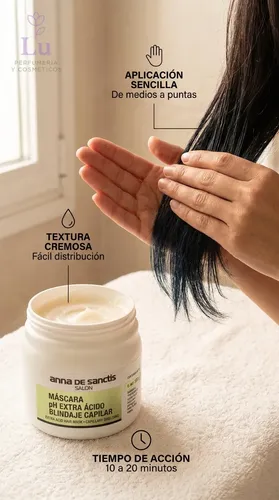 Máscara Blindaje Capilar Ph Extra Ácido Cabello Teñido 500g