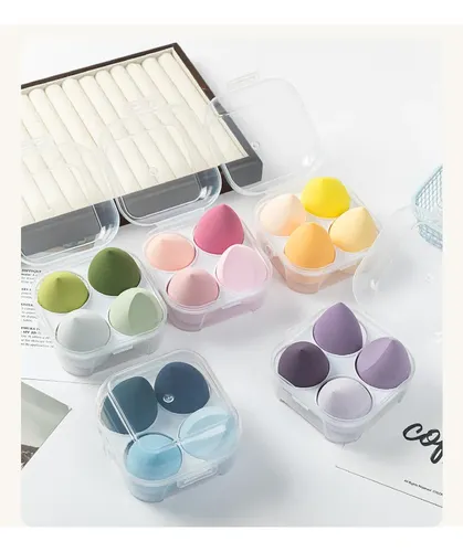 Makeup Sponge Puff Cushion Set 40pcs Taupe Assorted
