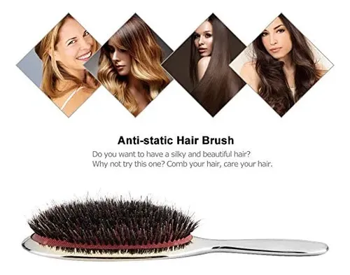 Peine Para El Cabello Con Cerdas, Cepillo Antiestático Para