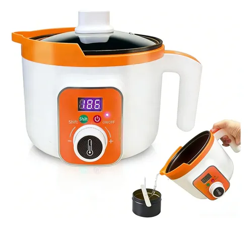 Q.olla Para Derretir Cera Ksedcon 1.5l Pantalla Led Naranja.