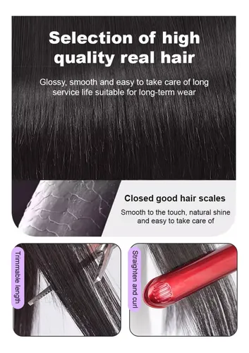 Frente Invisible Sin Costuras Cabello Real 15cm 1.2×16