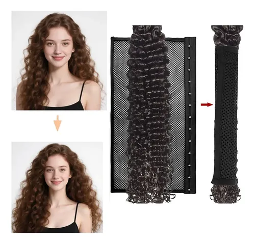 Red Alargadora Para Cabello Rizado, Color Negro, 33 Cm, 2 Un