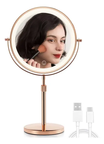 Espejo De Maquillaje Omiro De 8.5 Pulgadas Iluminado Con Aum