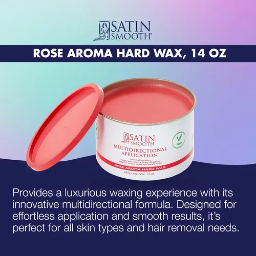 Hard Wax Satin Smooth Ruby Rose 414 Ml Para Pieles Sensibles