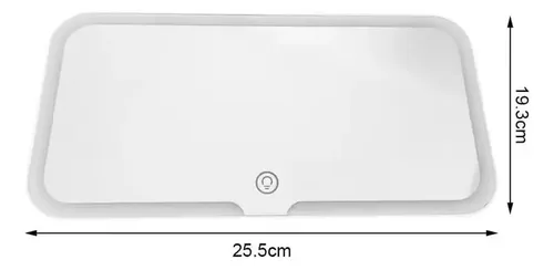 Espejo para Maquillaje con Luz LED para Auto, Recargable USB