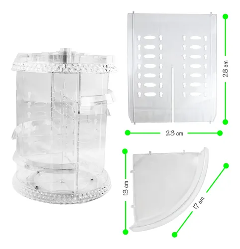 Organizador Maquillaje Transparent Cremas Giratorio Estantes