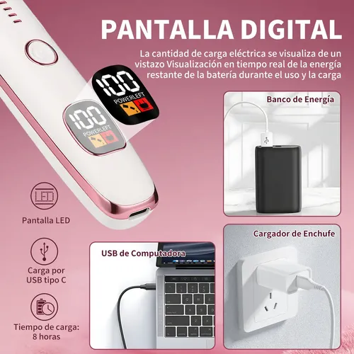 Cc Depiladora 5en1 Recargable Sin Dolor Facial/cuerpo X