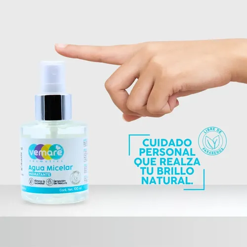 Agua Micelar Limpia, Desmaquilla Y Hidrata Vemare 100ml