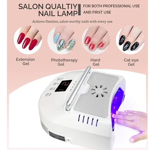 Lámpara De Uñas Inalámbrica Obegoo Uv Led 5200mah Blanco