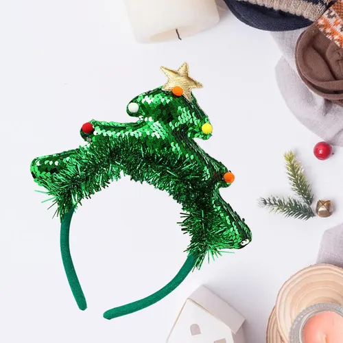 Diadema Navideña, Bonita Foto Decorativa Con Lentejuelas, Ár