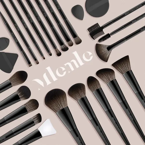 Set De Brochas De Maquillaje Mlemle 25 Unidades Emberblack