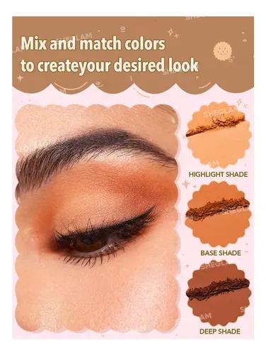Sheglam Trío De Sombras. Smart Cookie. Tonos Marrón. Sombra Nude