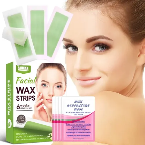 Bandas Depilatorias Rostro Sumax Oliva Piel Sensible