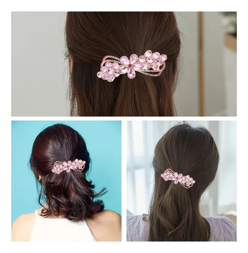Pinza Para El Pelo Con Strass, Fijación Segura