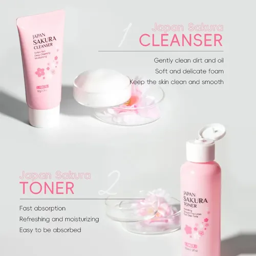Set De Cuidado Facial Sakura 6 Piezas