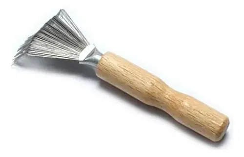 Cepillo Para Cabello Y Limpiador De Peines Con Rastrillo De Madera.