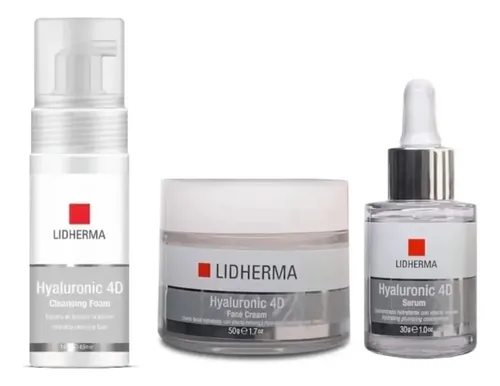 Kit Hyaluronic 4d Crema + Serum + Espuma Limpieza Lidherma