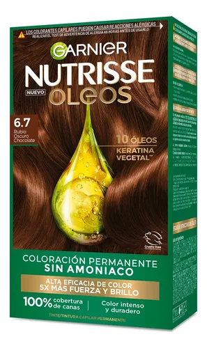 Kit Tintura Garnier Óleos 6.7 Rubio Oscuro Chocolate 112ml