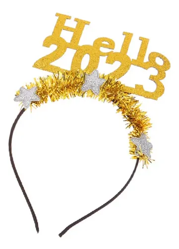 Diadema De Feliz Año Nuevo, Accesorio Para El Dorado
