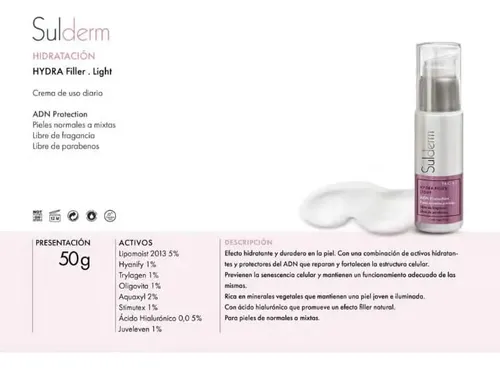 Crema Hidratante Hydra Filler Light Sulderm