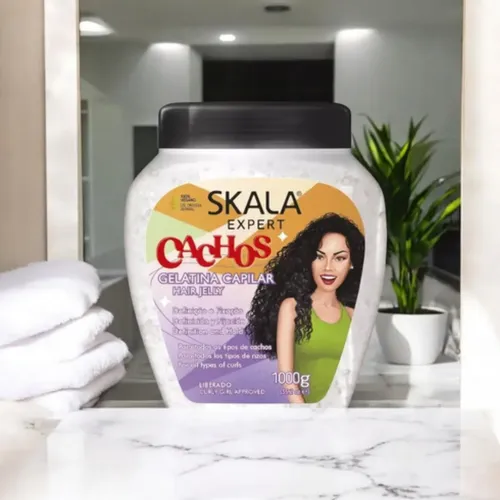 Gelatina Cápilar Mais Cachos Expert Antifrizz y definición Rizado 1 L Skala