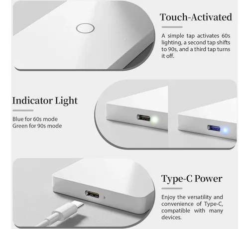 Lámpara Uv Para Uñas Tipsketch 18w Led Curado Rápido